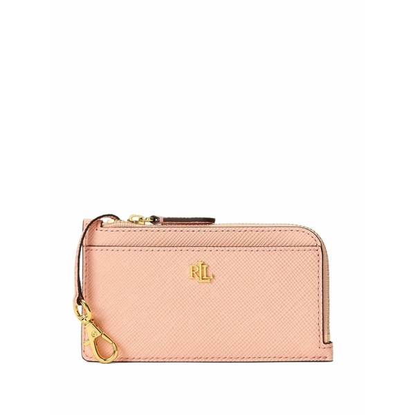ラルフローレン レディース 紙入れ 付属品 Logo-plaque leather wallet Pink