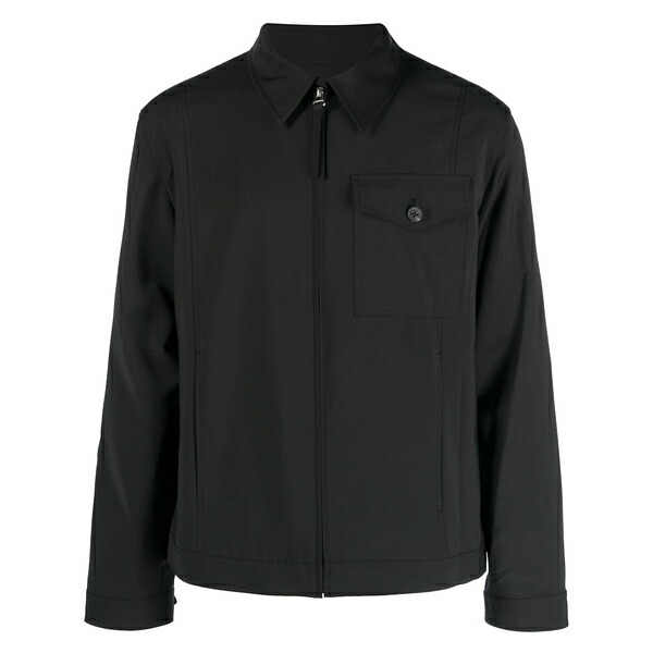 ヘルムート 言葉づかい メンズ 上衣＆上衣 アウター Zip-up tailored shirt jacket Black