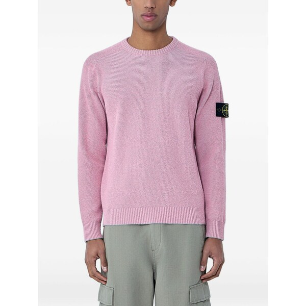 ストーンアイランド メンズ 編み物\u0026ティーシャツ アウター Ribbed fine-knit sweater Pink