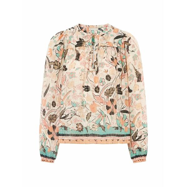 ウラ・ジョンソン レディース プルオーバー トップス Floral-print silk-blend blouse Neutrals