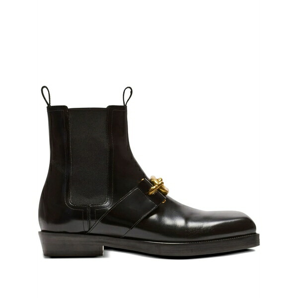 バルマン メンズ ブーツ シューズ Chain-embellished chelsea boots Black