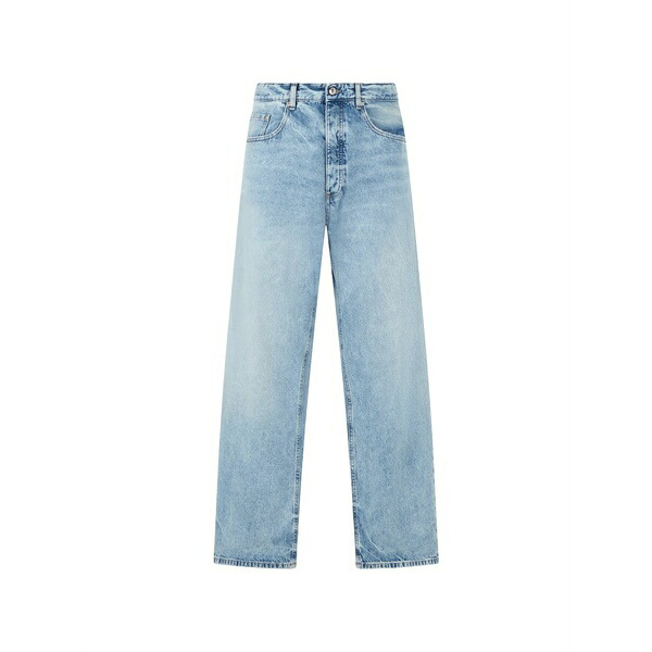 アイコン ジーンズ メンズ ジーンズズボン下 ボトムス Will acid-wash wide-leg jeans Blue