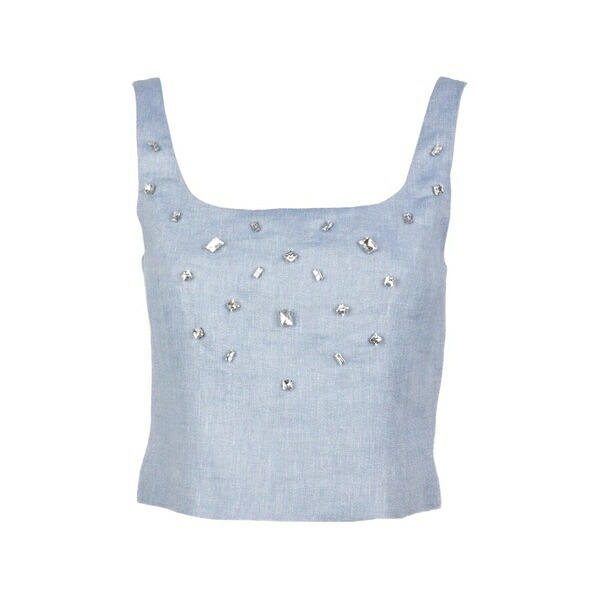 マレーラ レディース カットソー トップス Embellished crop top Blue