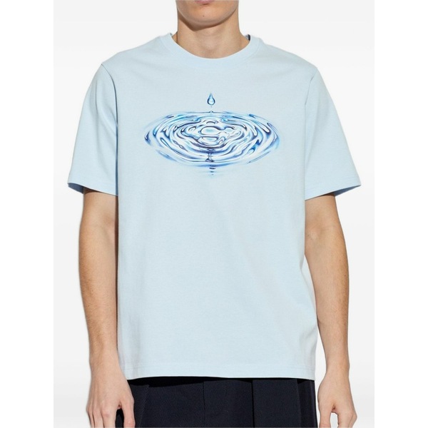 カサブランカ メンズ ティーシャツ トップス Water monogram t-shirt Blue