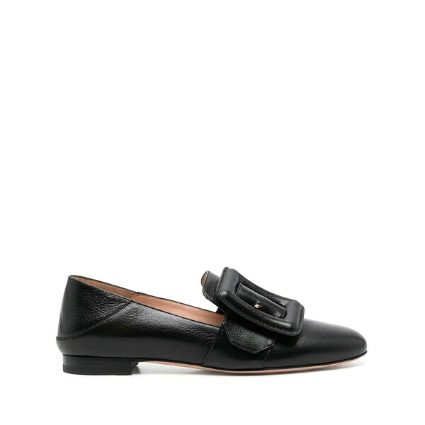 バリー レディース スリッポン・ローファー シューズ Janelle buckled leather loafers Black