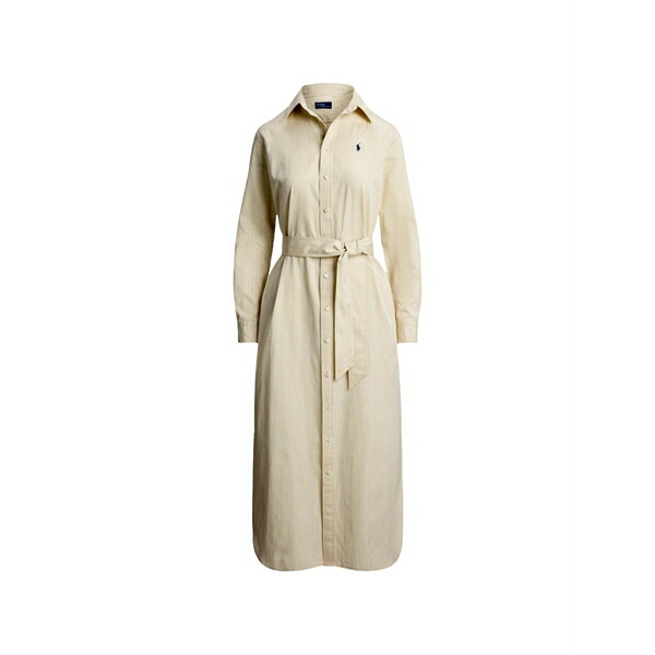 ラルフローレン レディース 衣装 トップス Belted shirt MIDI dress Neutrals