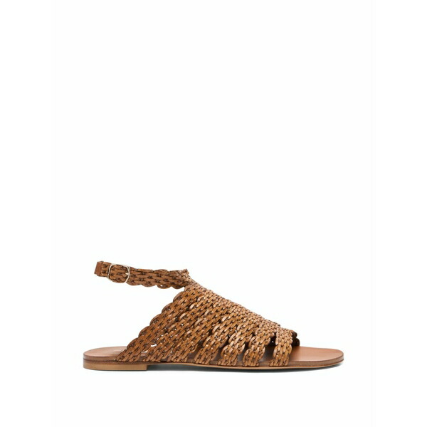 カサディ レディース サンダル シューズ Woven buckled sandals Brown