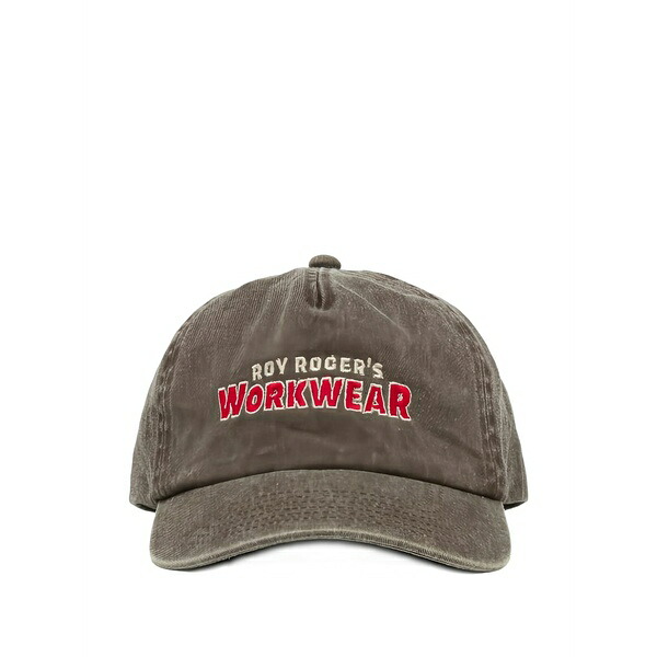 ロイロジャース メンズ 鳥打ち帽 付属物 Embroidered logo-patch baseball cap Brown