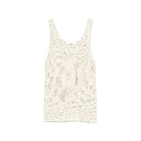 ロベルトコリーナ レディース カットソー トップス Open-knit v-neck top Neutrals