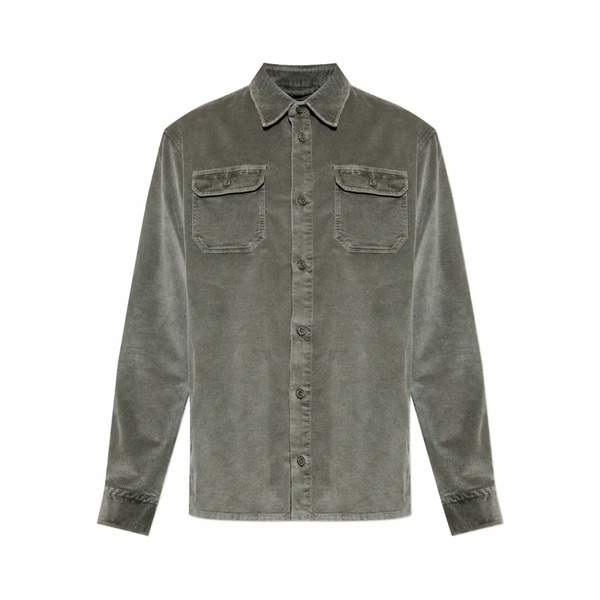 ポールアンドシャーク メンズ プルオーバー トップス Corduroy double-pocket shirt Grey