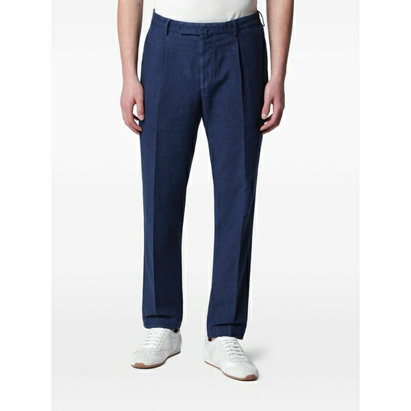 サンタニエロ メンズ 心地好いズボン下 ボトムス Arechi pleated trousers Blue