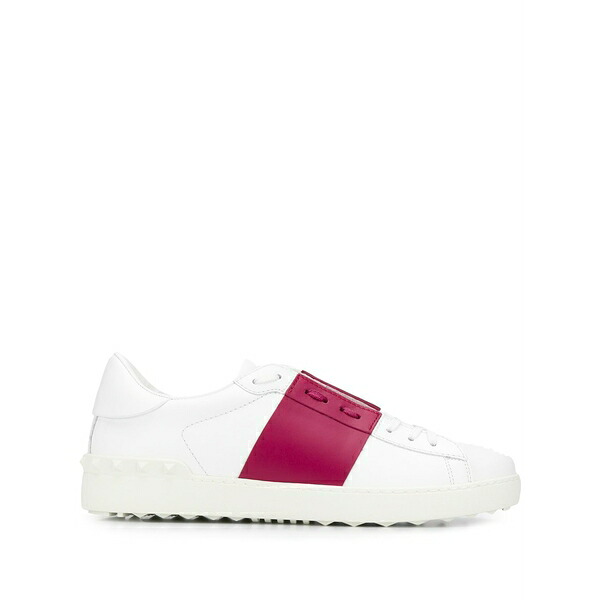 ヴァレンティノ ガラヴァーニ メンズ スニーカー シューズ Striped lace-up sneakers White