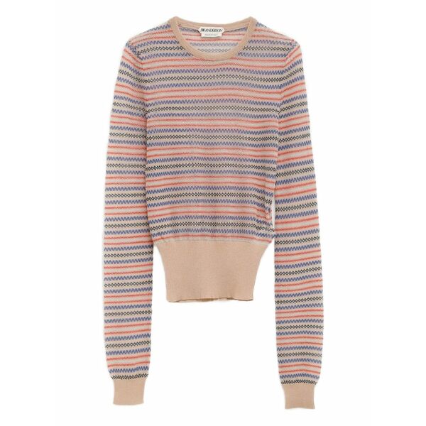 J.W.アンダーソン レディース 編み物\u0026スウェーター アウター Striped-pattern sweater Neutrals