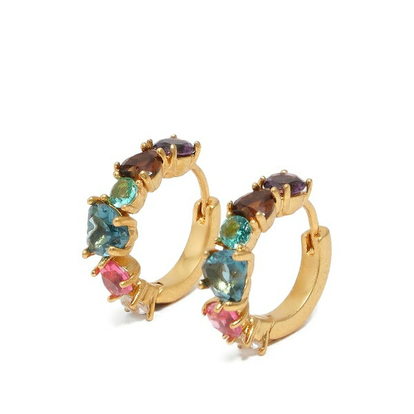 ビンバ イ ローラ レディース ピアス＆イヤリング アクセサリー Crystal-embellished hoop earrings Gold｜asty