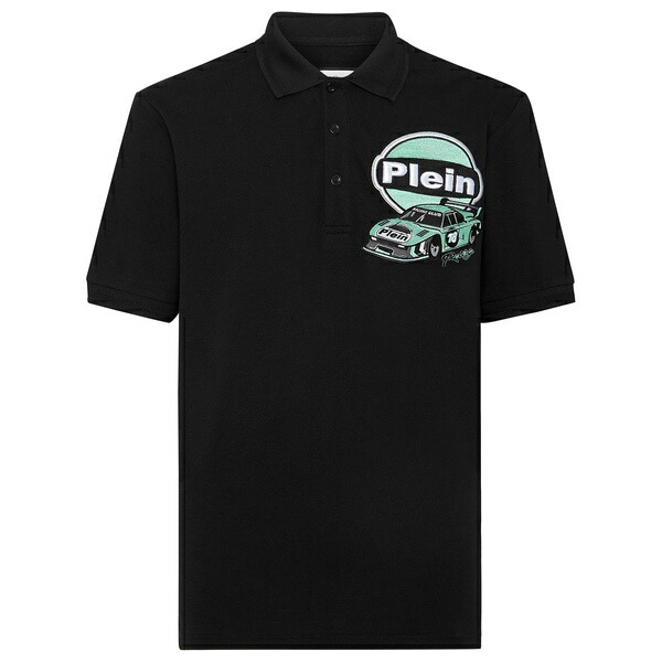 フィリップ飾り気のない メンズ スポーツシャツ トップス Cars racing polo shirt Black