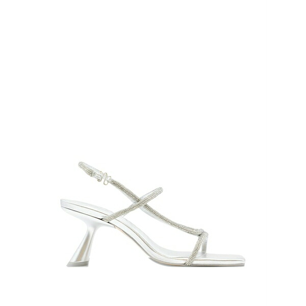ブームガイア レディース サンダル シューズ Reina square-toe embellished heeled sandals Silver