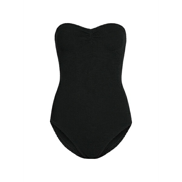 フンザ・ジー レディース ワンピース トップス Brooke crinkled swimsuit Black|asty