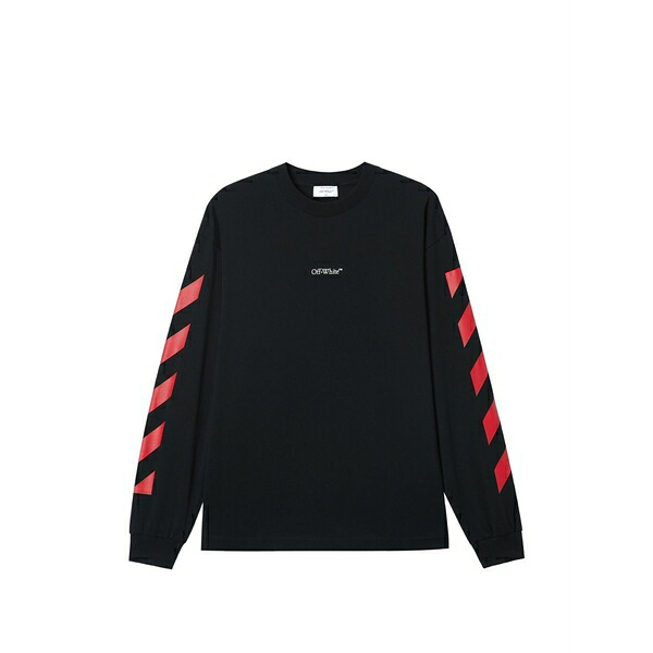 象牙色 メンズ パーカー・スウェットシャツ アウター Arrow-motif long-sleeve sweatshirt Black