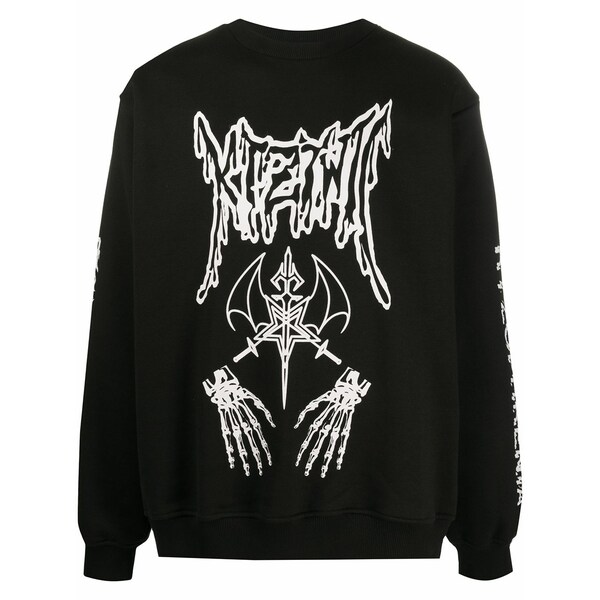 ケーティーゼット メンズ パーカー・スウェットシャツ アウター Dead metal crew neck sweatshirt Black