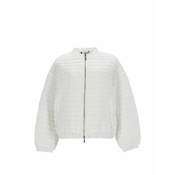 ムーレー レディース 上衣＆上衣 アウター Zip-up quilted jacket White