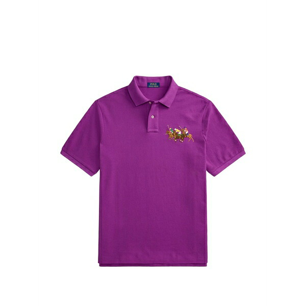 ラルフローレン メンズ スポーツシャツ トップス Logo-embroidered polo shirt Purple