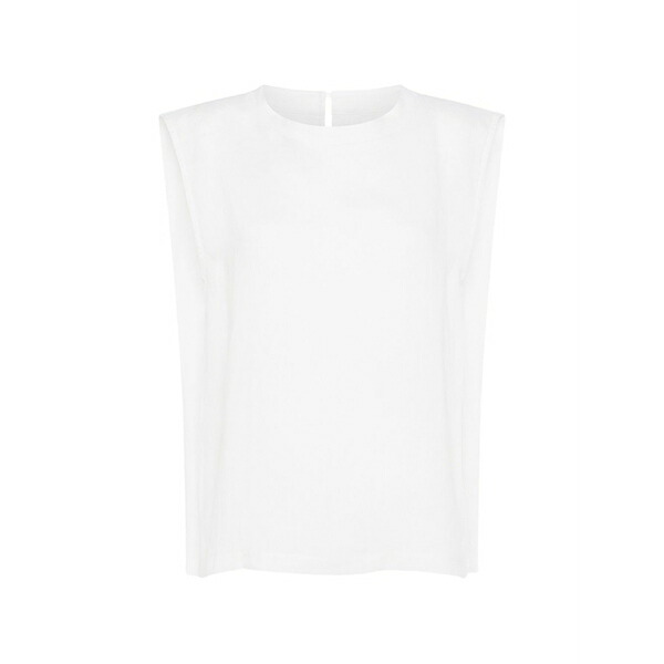モモン レディース ティーシャツ トップス Sofia asymmetric-detail top White