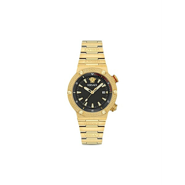 ヴェルサーチ メンズ ウオッチ 付属物 Greca logo diver 43粍 Black