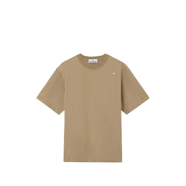 ストーンアイランド メンズ プルオーバー トップス Embroidered-logo t-shirt Brown