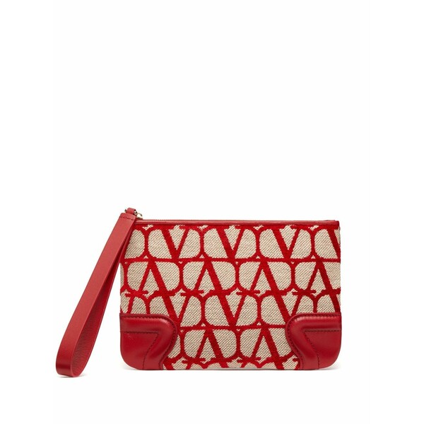 ヴァレンティノ ガラヴァーニ レディース クラッチペダル御徒面子 御徒面子 Toile iconographe pouch Red
