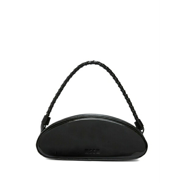 エムエスジイエム レディース トートバッグ 御徒面子 Logo-debossed leather tote bag Black