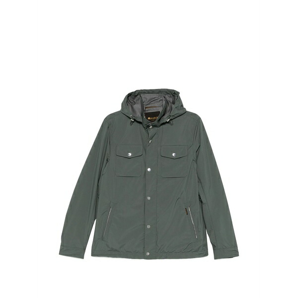 ムーレー メンズ 上衣＆上衣 アウター Hooded pocket jacket Green