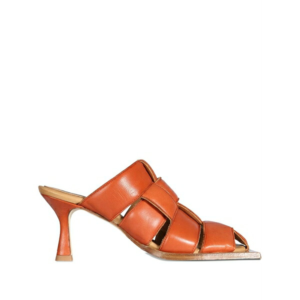 ミスタ レディース サンダル シューズ 80粍 woven heeled mules Brown