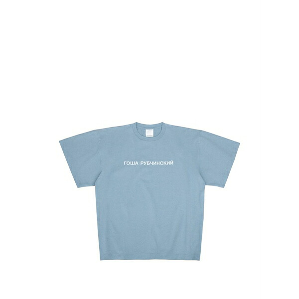 ゴーシャ ラブチンスキー メンズ ティーシャツ トップス Logo-print oversized t-shirt Blue