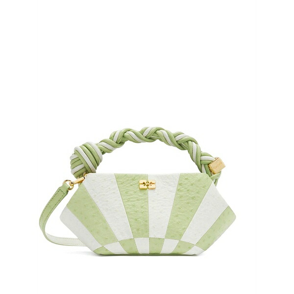 ガニー レディース ショルダーバッグ 御徒面子 Bou braided-handle shoulder bag Green