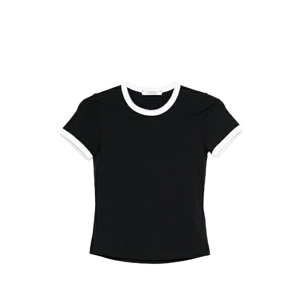ドロシーシューマッハ レディース ティーシャツ トップス Scalloped-trim t-shirt Black