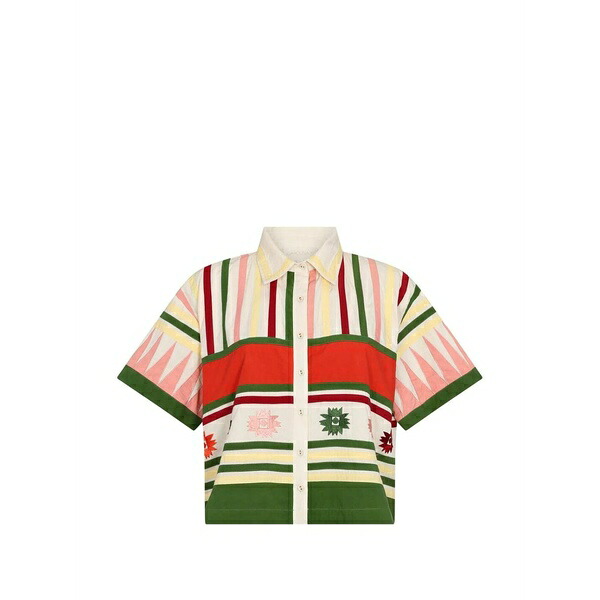 キャロリーナケー レディース プルオーバー トップス Pina striped floral top Neutrals