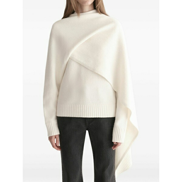 エーエルシー レディース 編み物\u0026ティーシャツ アウター Davin draped sweater Neutrals