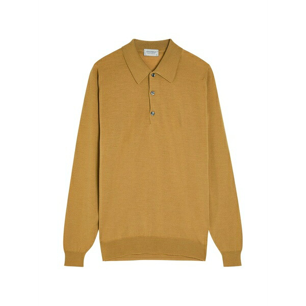 ジョンスメドレー メンズ スポーツシャツ トップス Caverhill long-sleeve sweater Yellow