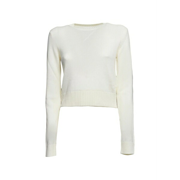 ジル・サンダー レディース 編み物\u0026スウェーター アウター Crew-neck long-sleeved sweater White