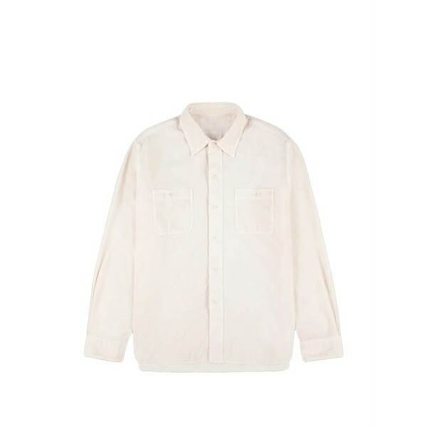 フォルテラ メンズ プルオーバー トップス Work corduroy patch-pocket shirt Neutrals