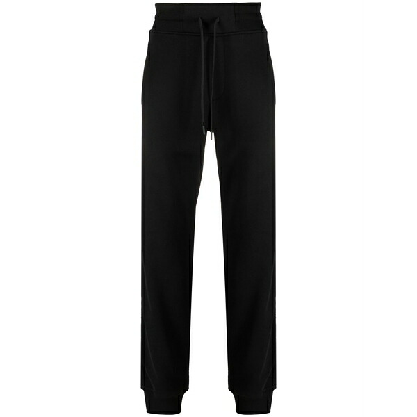 呼びりん探し回る メンズ 心地好いズボン下 ボトムス Logo-tape track pants Black