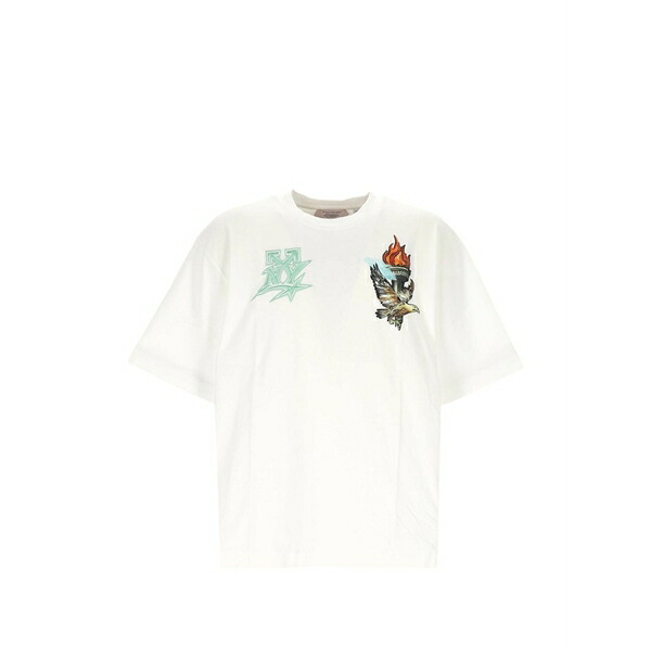 象牙色 メンズ ティーシャツ トップス Graphic-print t-shirt White