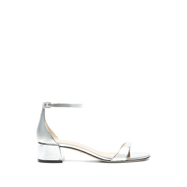スチュアート ワイツマン レディース サンダル シューズ Nudist block 35 leather sandals Silver