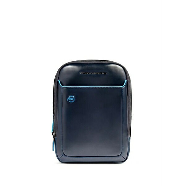 ピークアドロ  メンズ ショルダーバッグ 御徒面子 Leather messenger bag Blue