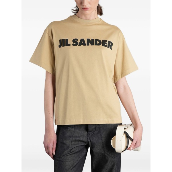 ジル・サンダー メンズ ティーシャツ トップス Logo-print t-shirt Neutrals