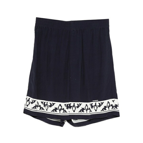 真砂ロ メンズ 心地好いズボン下 ボトムス Zip-concealed shorts Blue