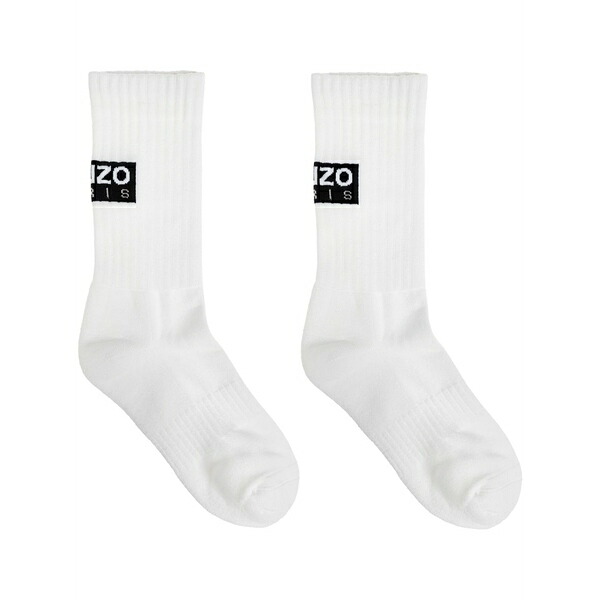 ケンゾー メンズ ソックス アンダー御召しもの Logo-jacquard socks White