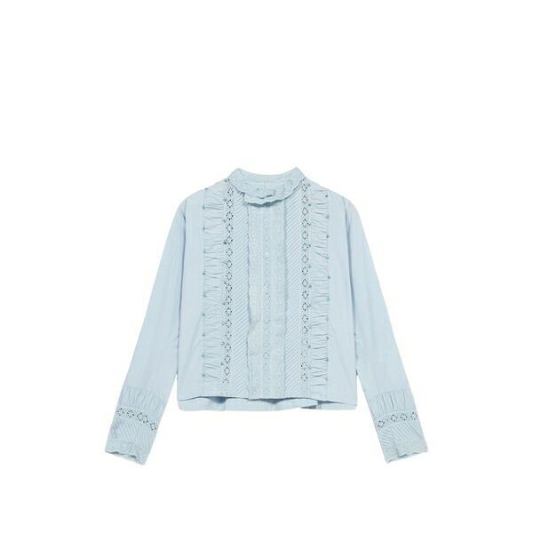 フォルテラ レディース プルオーバー トップス Christy lace-detail blouse Blue