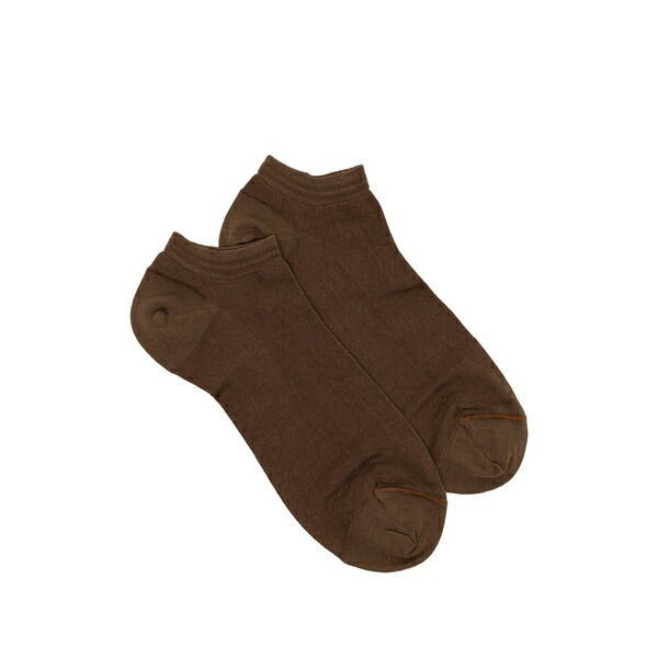 ゼニア メンズ ソックス アンダー御召しもの Pure freshness socks Brown