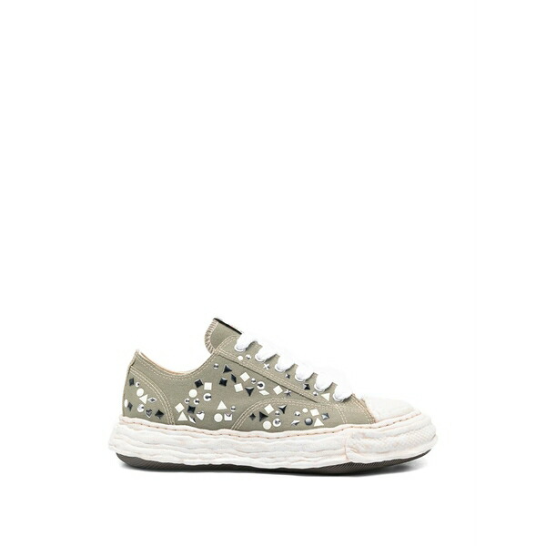 ミハラヤスヒロ メンズ スニーカー シューズ Peterson 23 embellished sneakers Green